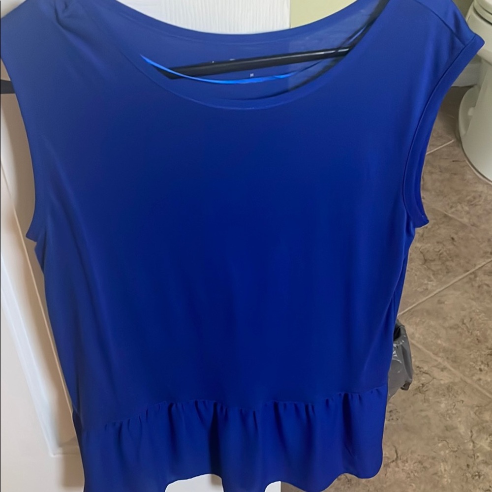Women's Blue Sleeveless Top